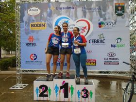 Corrida ITZ podio membros feminino